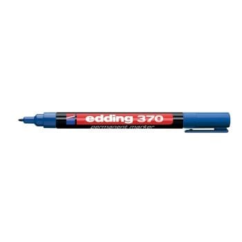Marker Edding 370 permanent varf rotund 1mm albastru