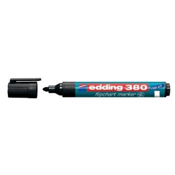 Marker Edding 380 flipchart varf rotund 1.5-3mm negru