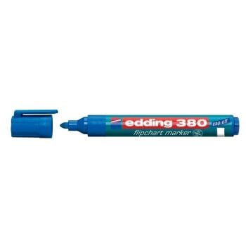 Marker Edding 380 flipchart varf rotund 1.5-3mm albastru