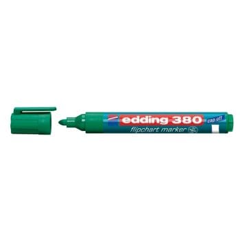 Marker Edding 380 flipchart varf rotund 1.5-3mm verde