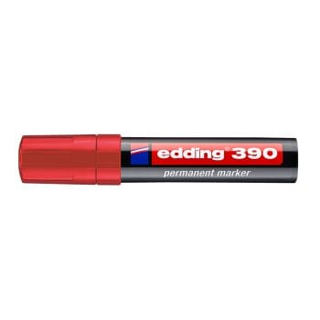 Marker Edding 390 permanent varf retezat 4-12mm rosu