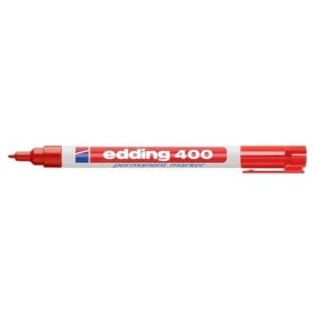 Marker Edding 400 permanent varf rotund 1mm rosu