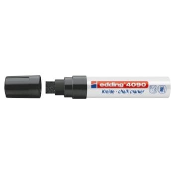Marker Edding 4090 cu creta lichida varf 4-15mm negru