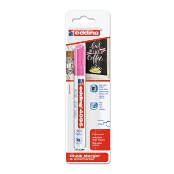 Marker Edding 4095 cu creta lichida varf 2-3mm roz blister