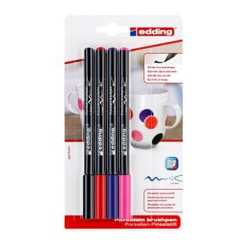 Marker Edding 4200 vf tip pensula 4 culori asortate blister