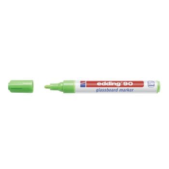 Marker Edding 90 pentru suprafete din sticla vf 2-3mm verde