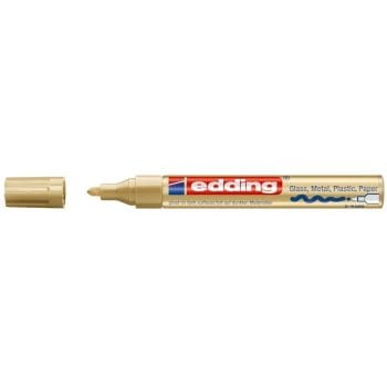 Marker Edding 750 cu vopsea corp metalic varf 2-4mm auriu