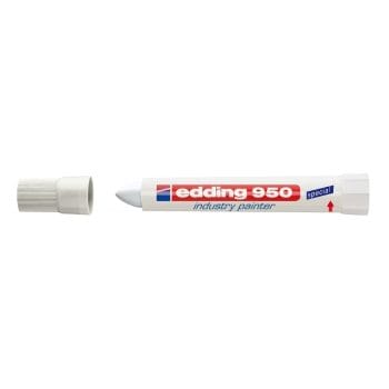 Marker Edding 950 permanent varf tip ceara 10mm  alb