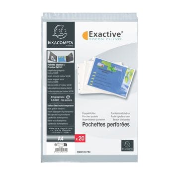 File protectie Exacompta PP cristal landscape A4 20buc/um
