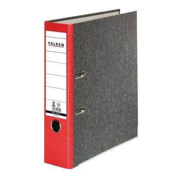 Biblioraft Falken cotor colorat A4 80mm marmorat rosu