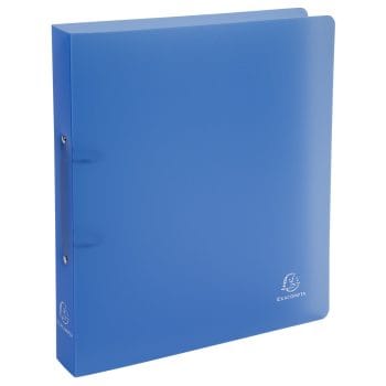Caiet mecanic EXACOMPTA 2 inele 30mm A4 transparent albastru