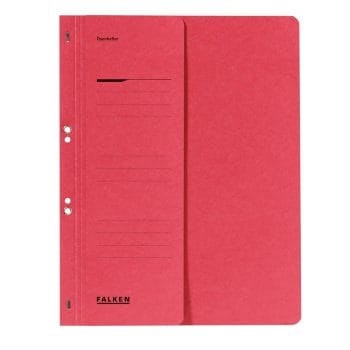 Dosar Falken rosu incopciat cu gauri 1/2 A4 250gmp carton
