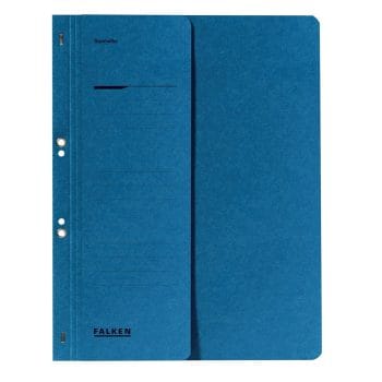 Dosar Falken albastru incopciat cu gauri 1/2 A4 250g carton