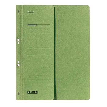 Dosar Falken verde incopciat cu gauri 1/2 A4 250gmp carton