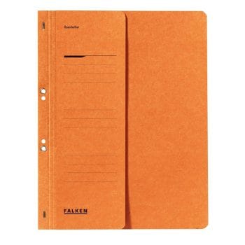 Dosar Falken portocaliu incopciat cu gauri 1/2 A4 250gmp