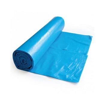 Saci menaj LDPE basic albastri 60L 18 micr 20 buc/rola