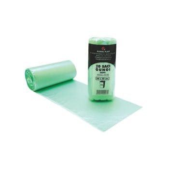 Saci menajeri HD-LD verzi 35L 60x50cm 13micr 20 saci/um