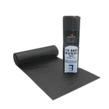 Saci menajeri LDPE pliati negri 240L 110x125 38micr 10buc/UM