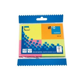 Notite adezive InFO 40 x 50 mm 4 culorix100 file pachet