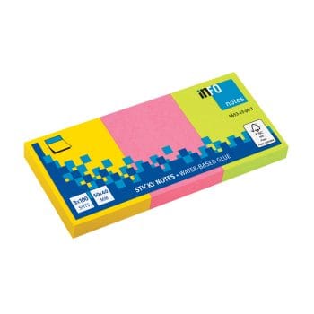 Notite adezive InFO 40 x 50 mm 3cul neon x100 file pachet