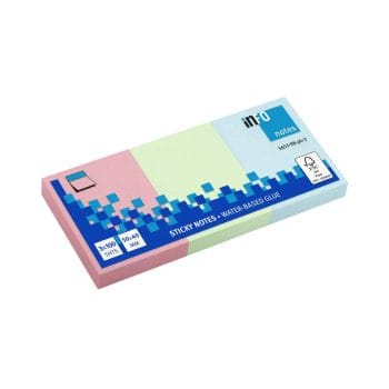 Notite adezive InFO 40x50mm 3cul pastel x100 file pachet