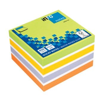 Cub notite adezive 75x75cm InFO Color mix 450 file