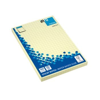 Notite adezive InFO galben matematica 100x150mm 100 file