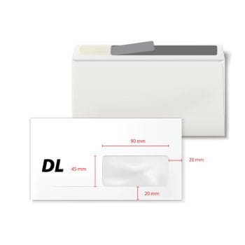 Plic DL 110x220 offset alb autoadeziv fereastra dreapta 10 (cutie)