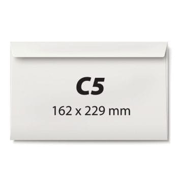 Plic C5 alb autoadeziv deschidere pe latura lunga 25buc/set (set)