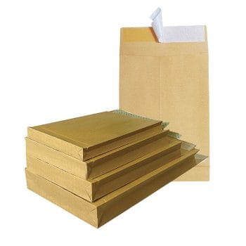 Plic C4 cu burduf 229x324x30 kraft siliconic 10buc/set (cutie)