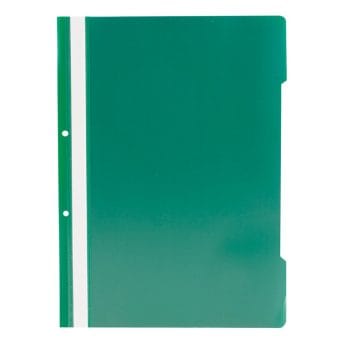 Dosar verde cu sina si 2 perforatii A4 plastic 50buc/um (cutie)