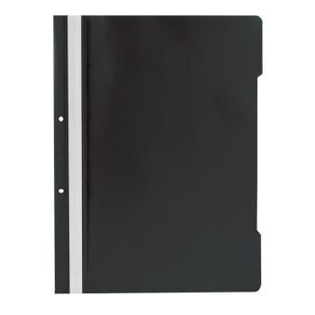 Dosar negru cu sina si 2 perforatii A4 plastic 50 buc/um (cutie)