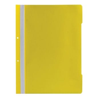 Dosar galben cu sina si 2 perforatii A4 plastic 50 buc/um (cutie)