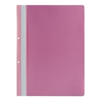 Dosar roz cu sina si 2 perforatii A4 plastic 50buc/um (cutie)