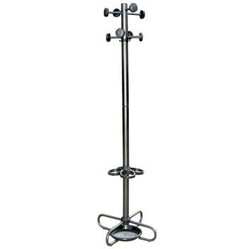 Cuier tip POM metalic negru H 180 cm cu 8 agatatori si supor