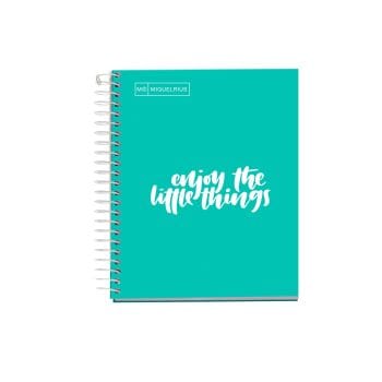 Caiet cu spira MR-Messages A6 mate 100file turcoaz