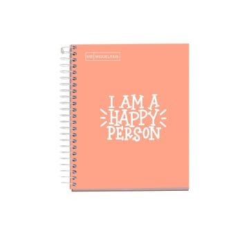 Caiet cu spira MR-Messages A6 mate 100file piersica