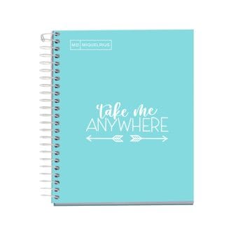 Caiet MR-Messages A5 mate 100f cop cart dur BLEU