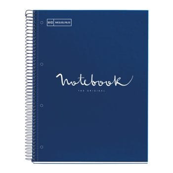 Caiet spira MR-Emotion A4 mate 80 f cop cart dur-albastru