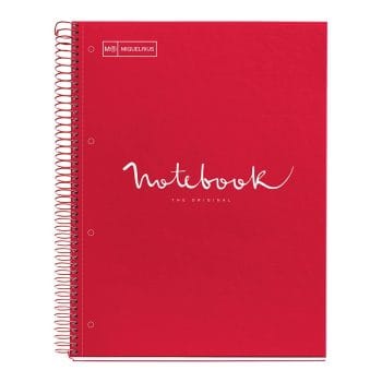 Caiet spira MR-Emotion A4 mate 80 f cop cart dur-rosu