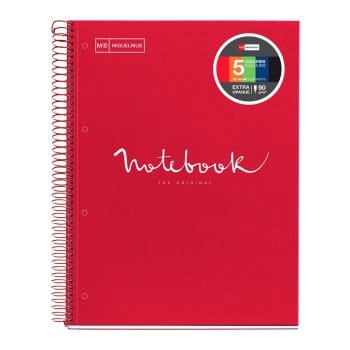 Caiet spira MR-Emotion A4 mate 120 f cop cart dur-rosu