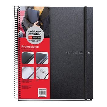 Caiet spira MR-Evolution A5 mate+velin 120 f cop PP-negru