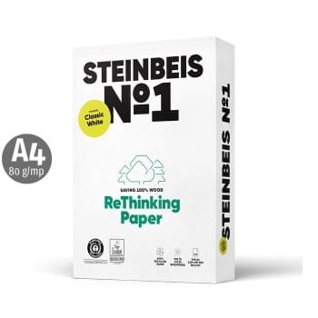 Hartie reciclata Steinbeis No1 Classic White A4 80g 500coli (cutie)
