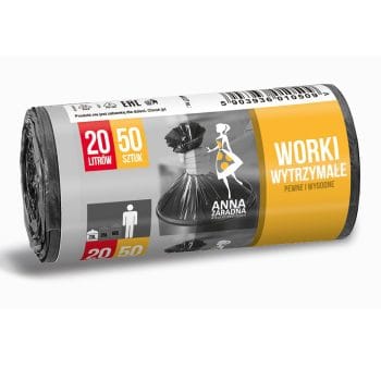 Saci menajeri HDPE negri 43x47cm 20L 6.8 micr 50saci/UM