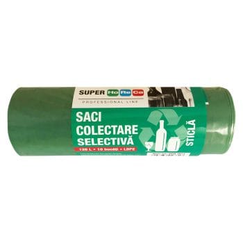 Saci menaj Horeca verzi LDPE 30micr 110x70cm 120L 10buc/UM