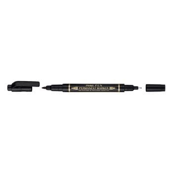 Marker permanent rotund tip TWIN TIP 0.3/1.2 mm negru