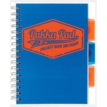 Caiet spira si separatoare PukkaPad PB Neon 100f matematica