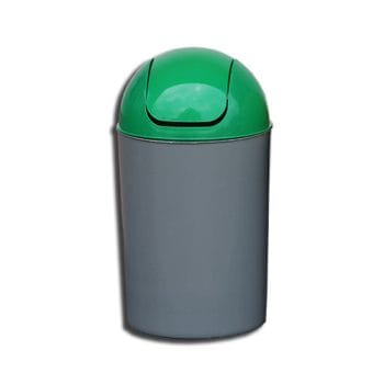 Cos gunoi colectare selectiva 12L capac flip flap verde