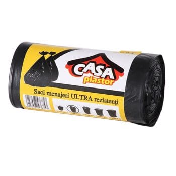 Saci menajeri LDPE negri 160L 30micr 90x110 cm 10 saci/UM