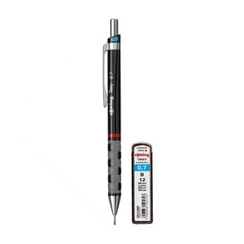 Set Rotring Tikky creion mecanic  0.7 si mina 0.7 HB blister